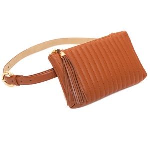 INC Channel-Stitch Convertible Belt Bag